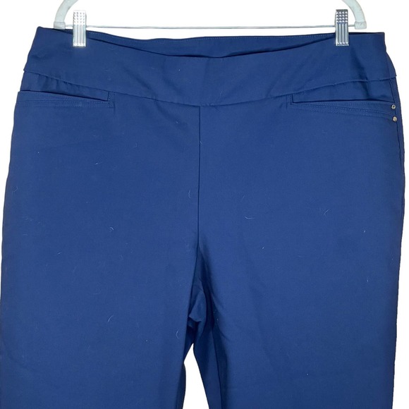 Chico’s Women’s Fabulously Slimming Navy Cropped Pants Size 3 = XL/16 EUC - Picture 2 of 14